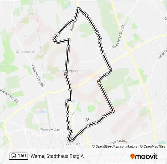 160 Bus Line Map