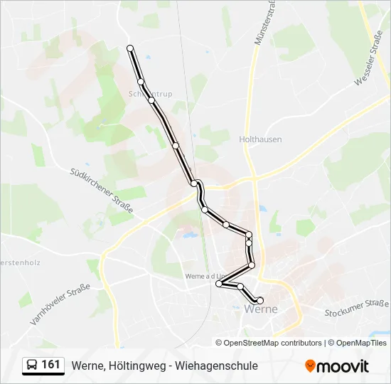 Buslinie 161 Karte
