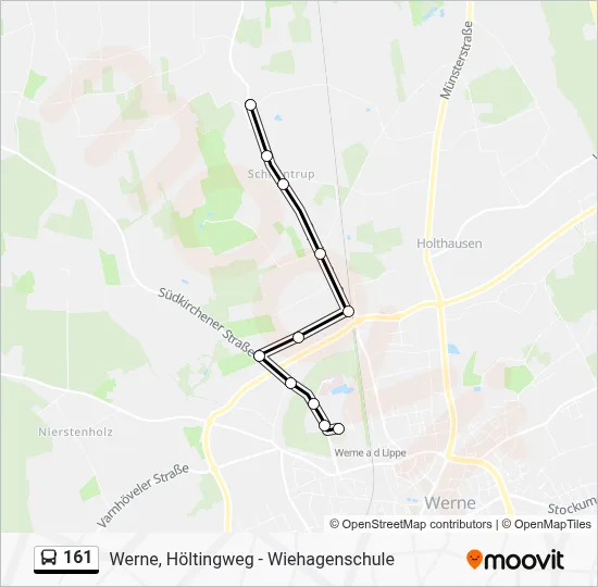 Buslinie 161 Karte
