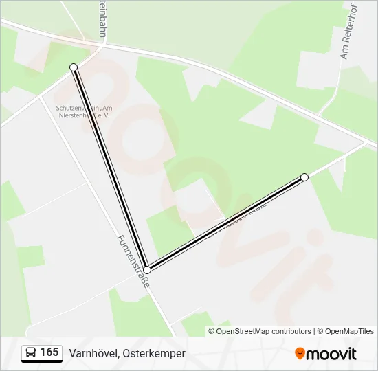 165 Bus Line Map