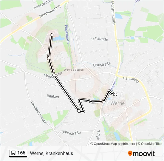 165 Bus Line Map