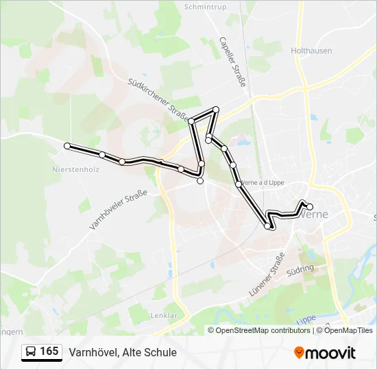165 Bus Line Map