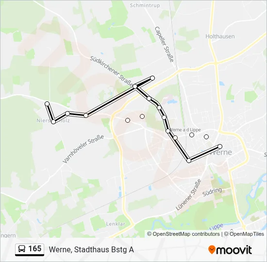 165 Bus Line Map