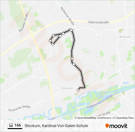 166 Bus Line Map