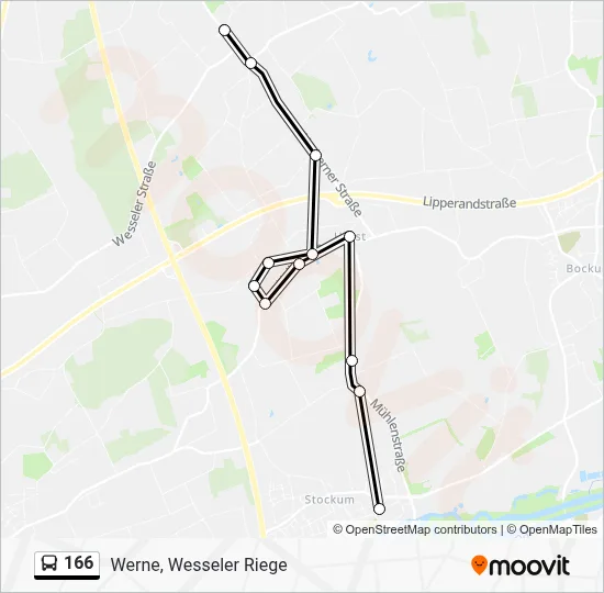166 Bus Line Map