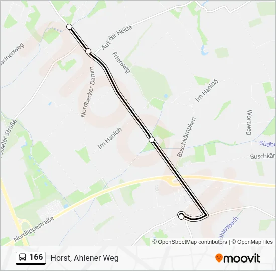 166 Bus Line Map