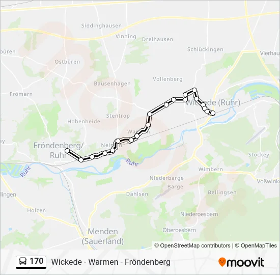 170 Bus Line Map