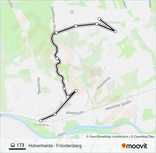 173 Bus Line Map
