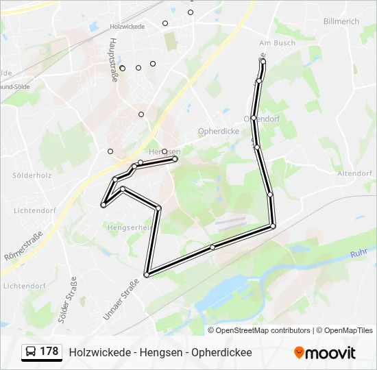 178 Bus Line Map