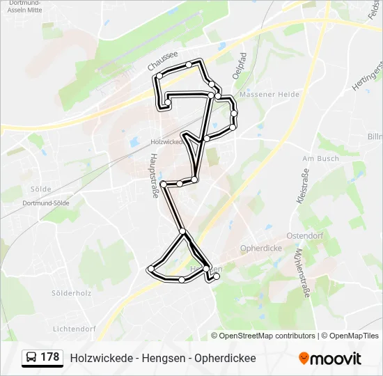 178 Bus Line Map