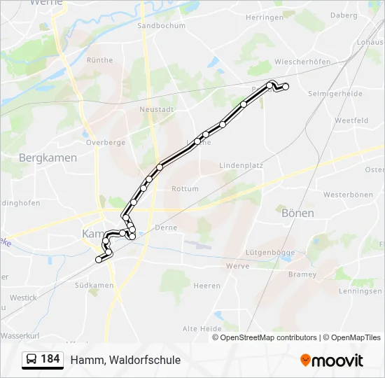 184 Bus Line Map