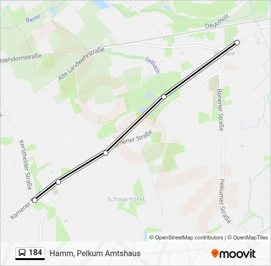 184 Bus Line Map