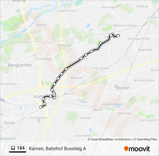 184 Bus Line Map