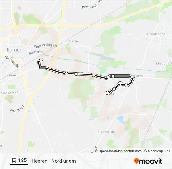 185 Bus Line Map