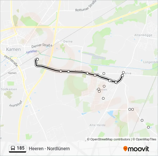 185 Bus Line Map