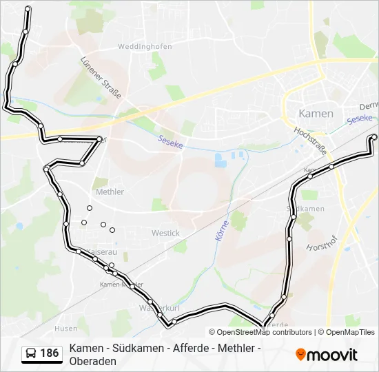186 Bus Line Map