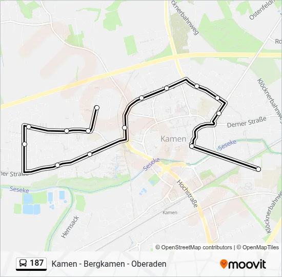 187 Bus Line Map