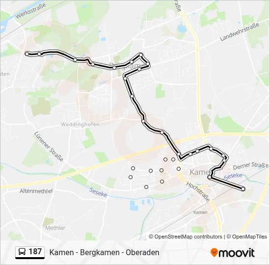 187 Bus Line Map