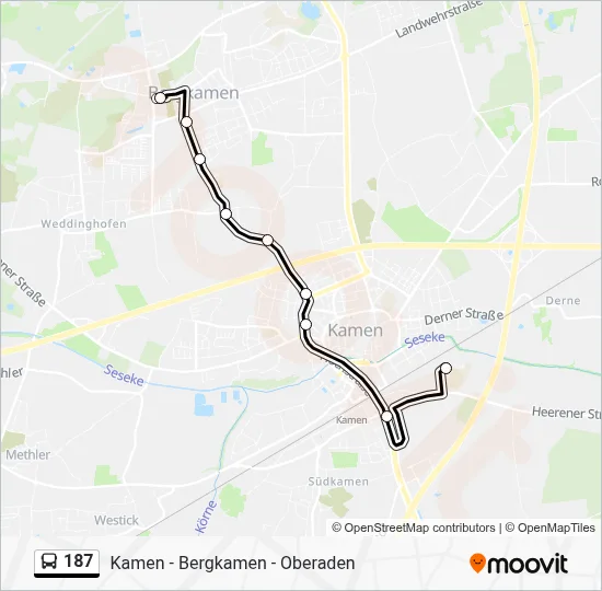 187 Bus Line Map