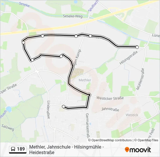 189 Bus Line Map