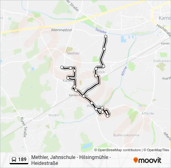 189 Bus Line Map