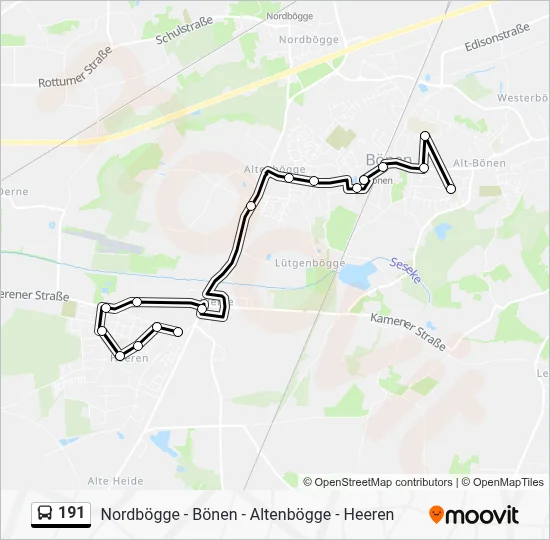 191 Bus Line Map
