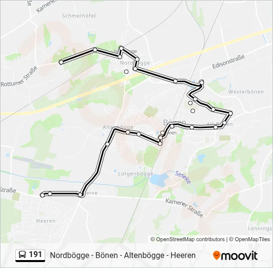 191 Bus Line Map
