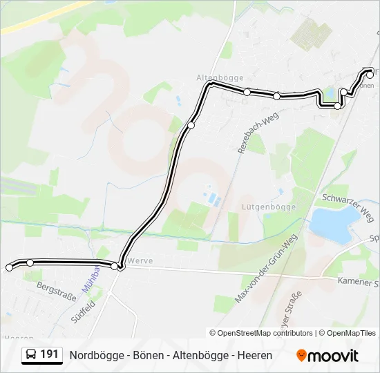 191 Bus Line Map