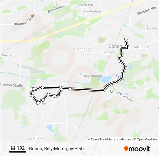 192 Bus Line Map