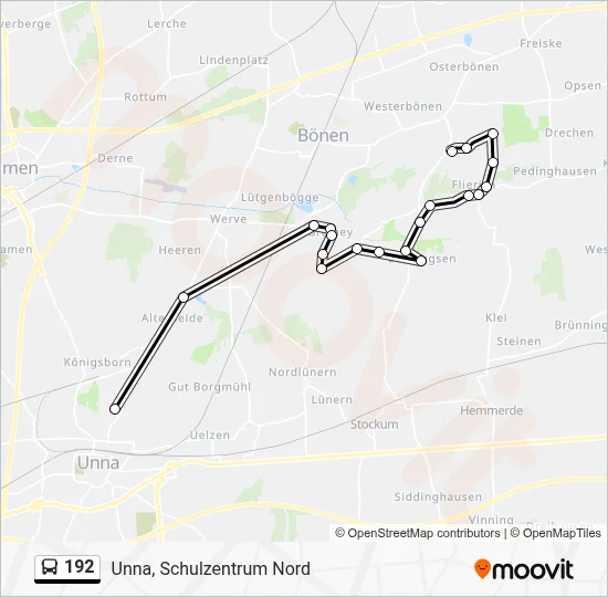 192 Bus Line Map