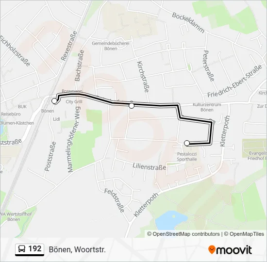 192 Bus Line Map