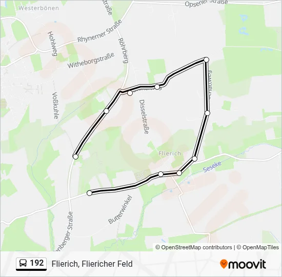 192 Bus Line Map