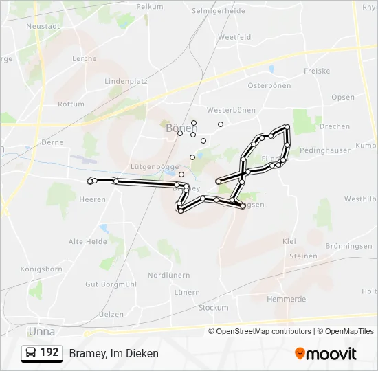 192 Bus Line Map