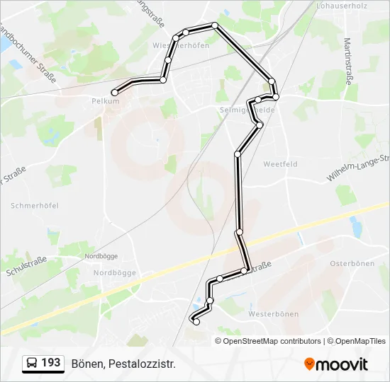 193 Bus Line Map