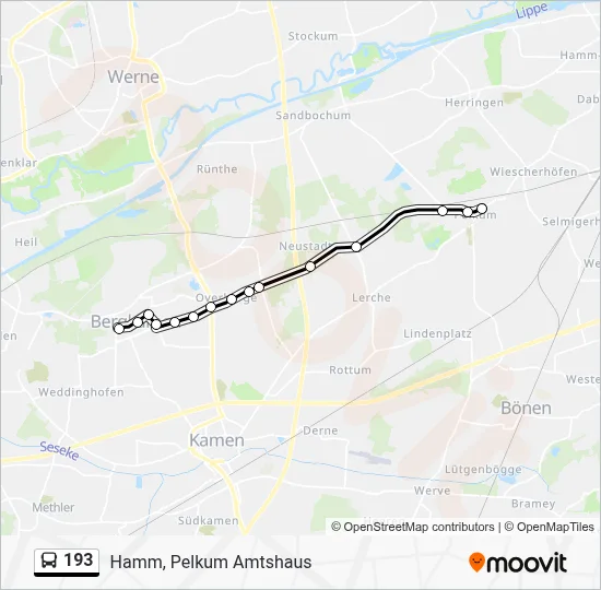 193 Bus Line Map