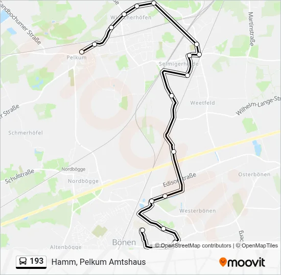 193 Bus Line Map