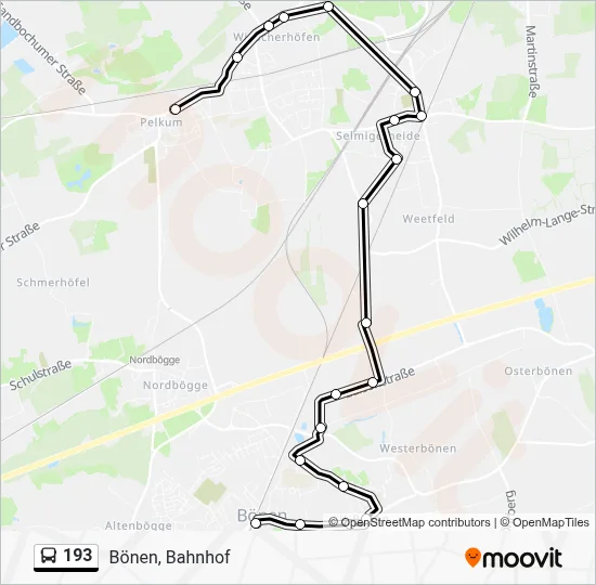 193 Bus Line Map