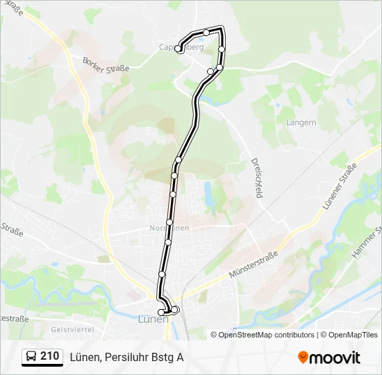 210 Bus Line Map