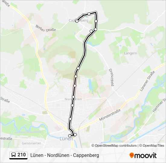 210 Bus Line Map