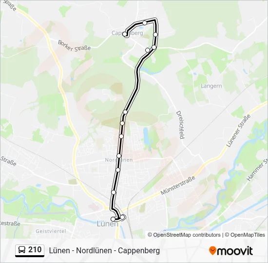210 Bus Line Map
