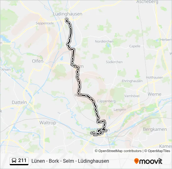 211 Bus Line Map