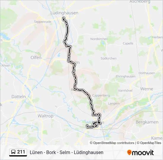 211 Bus Line Map