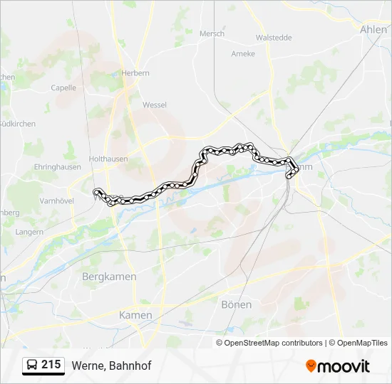 215 Bus Line Map