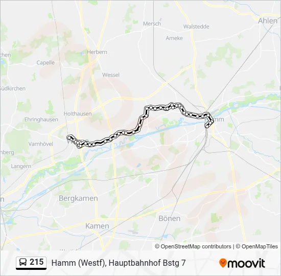 215 Bus Line Map
