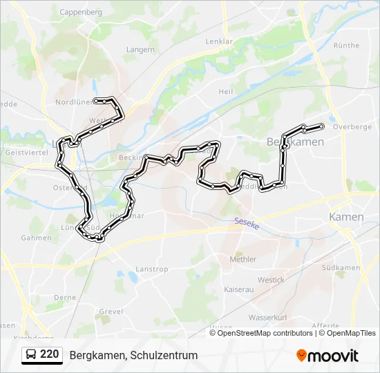 220 Bus Line Map