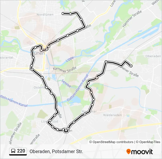 220 Bus Line Map