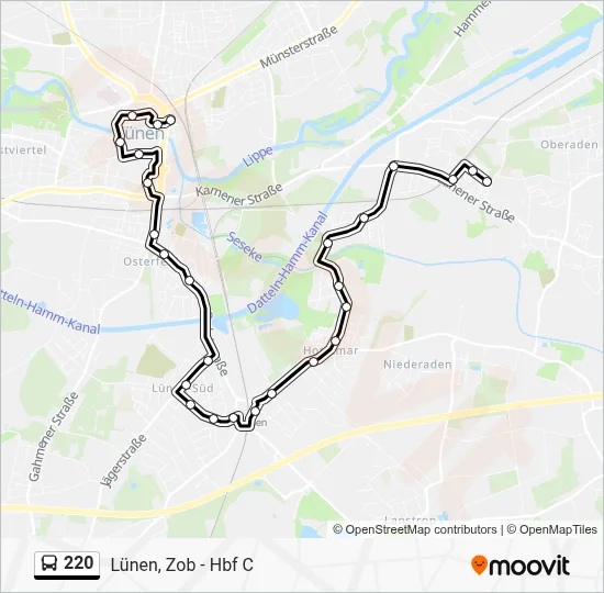 220 Bus Line Map
