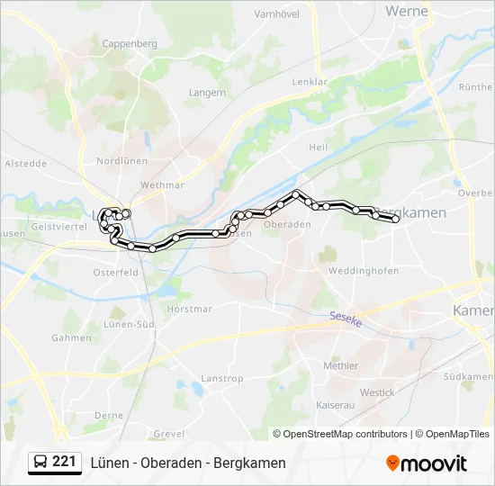 221 Bus Line Map