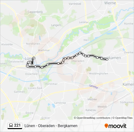 221 Bus Line Map