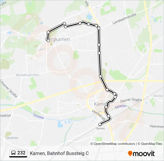 232 Bus Line Map